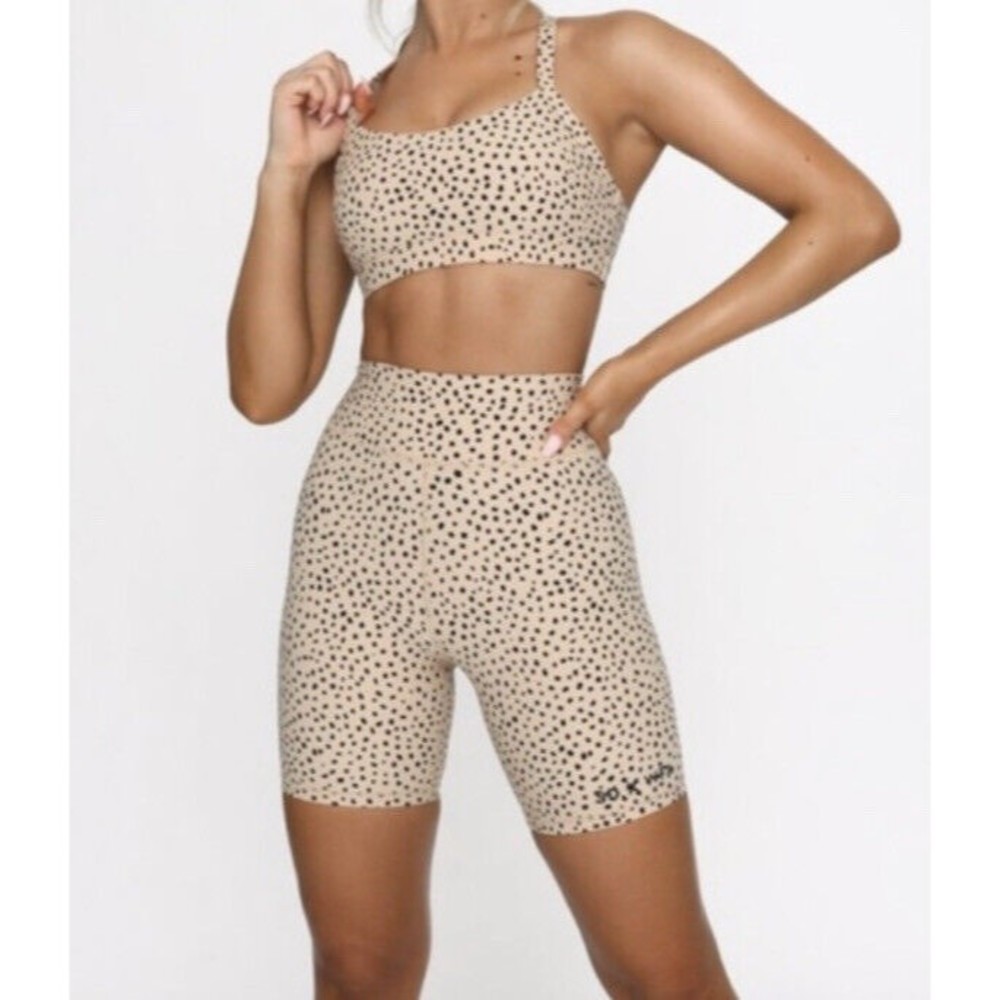 SARAH DAY X White Fox SDXWFB Speckle Bike Shorts - Bandier Tan